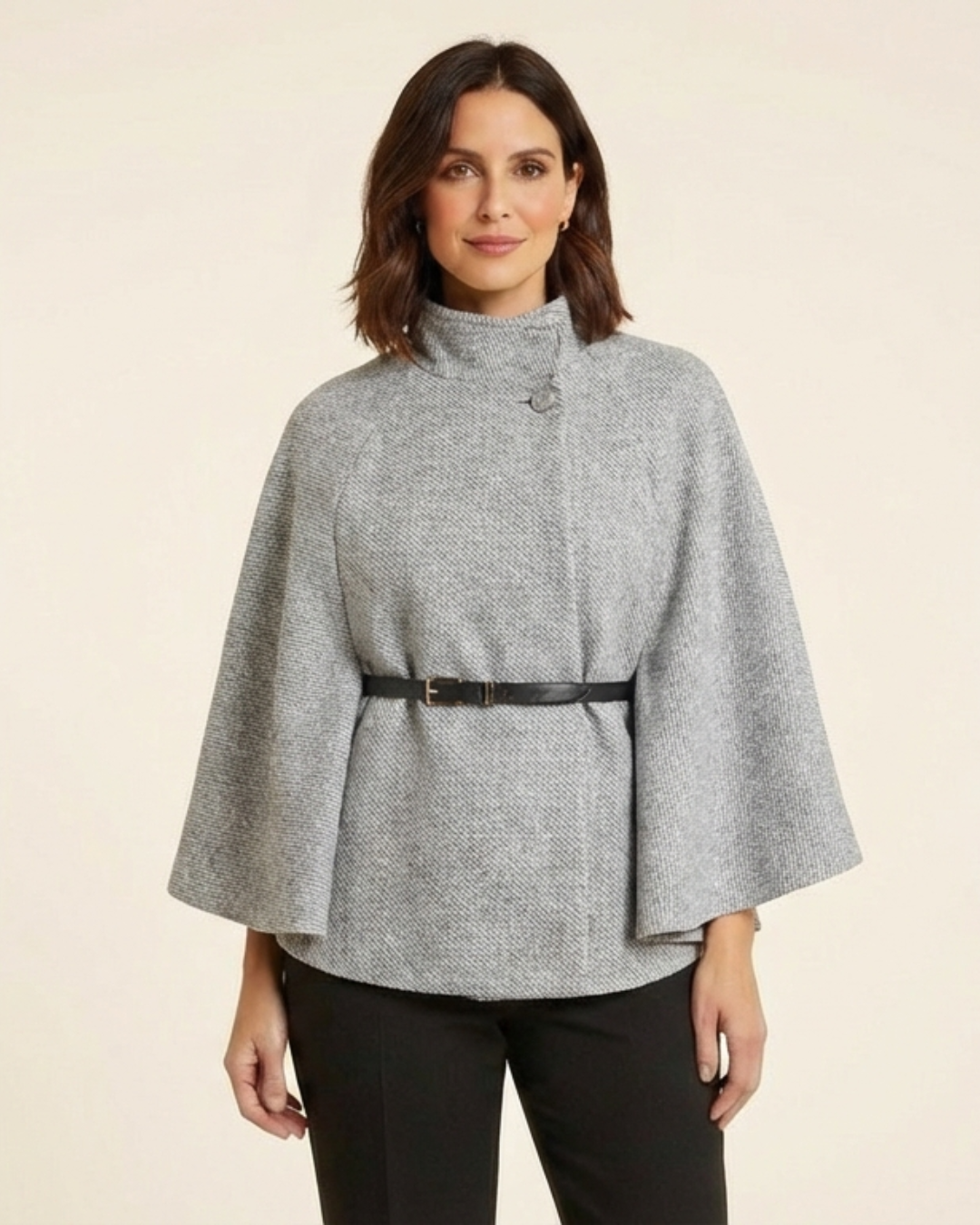 Claudia - Chaqueta elegante con cinturón y diseño de mariposa
