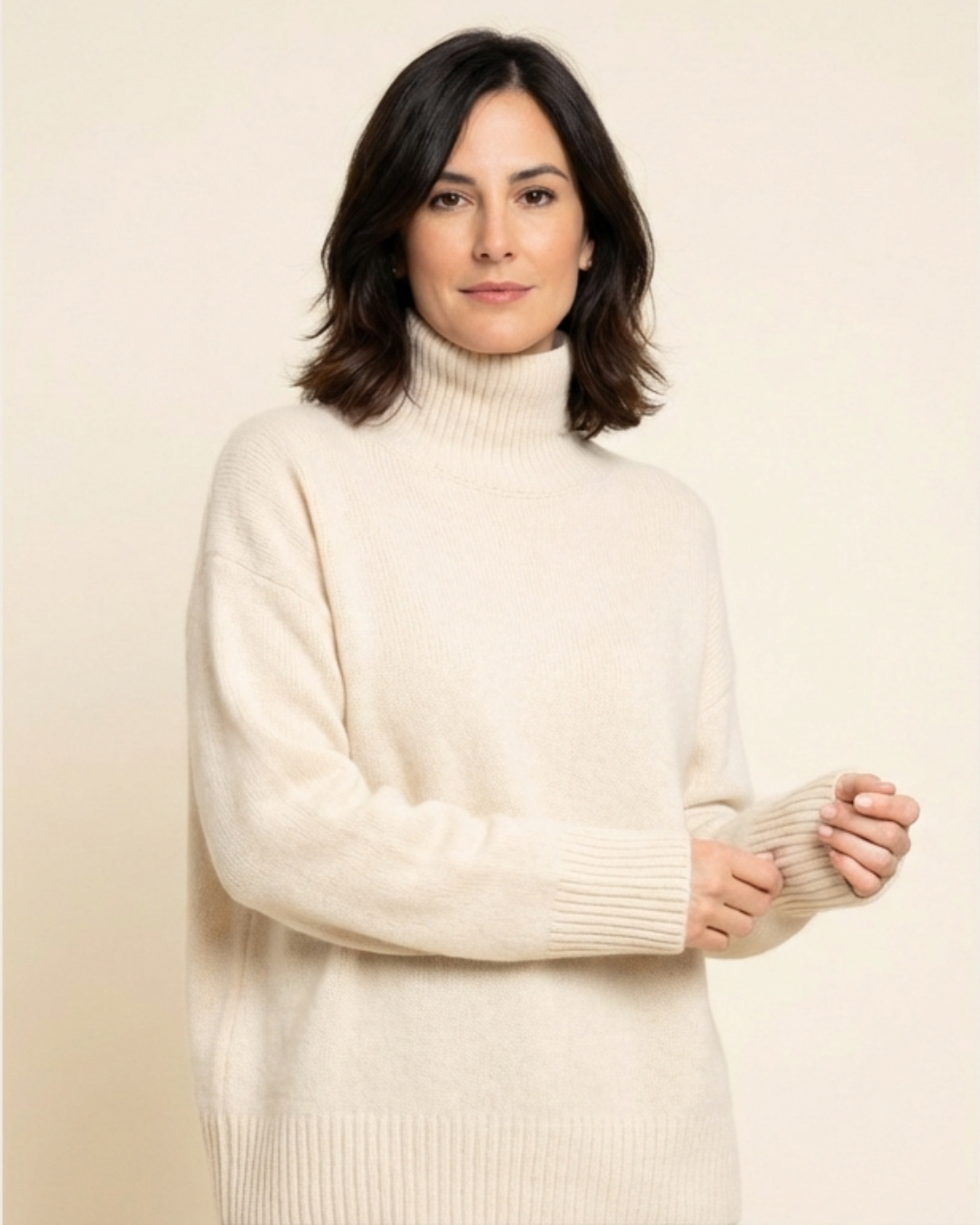Adela - Jersey de cuello alto elegante