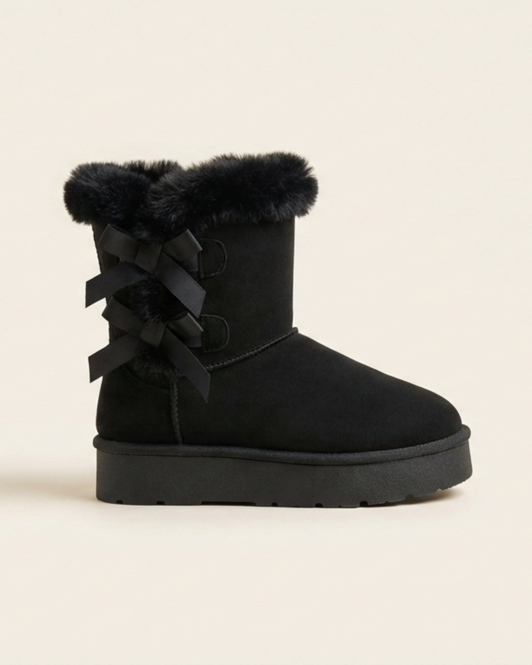 Carla - Botas de nieve con lazo y forro cálido