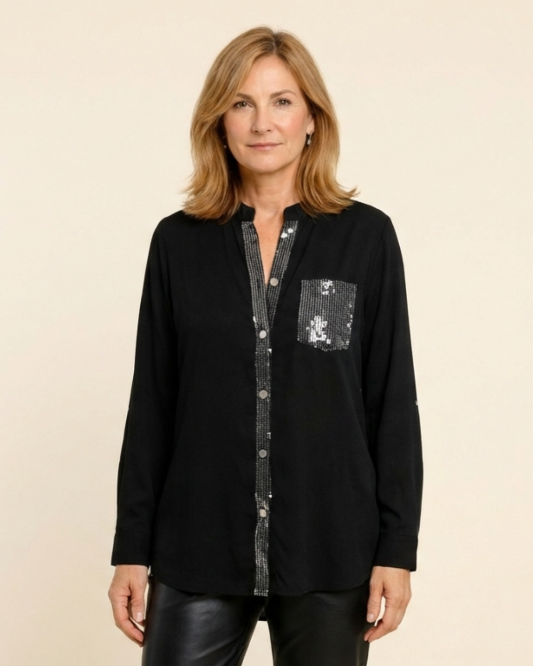 Kiara - Camisa con lentejuelas