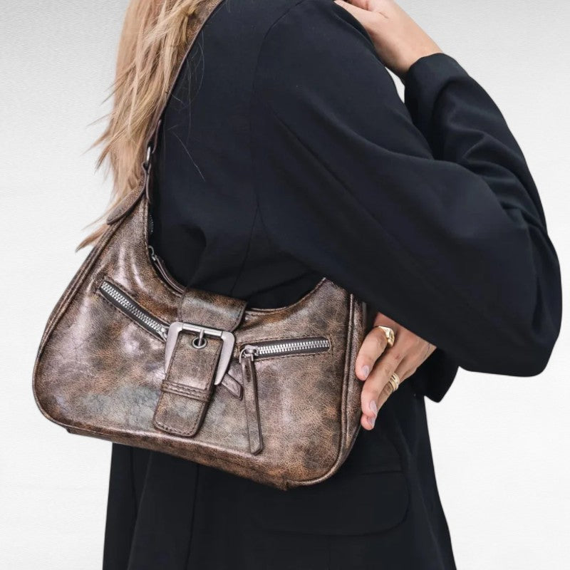 LAURIE - Bolso Chic en cuero Vintage - CARMEN VELVET