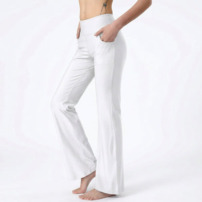 Naiara - Pantalón de tiro alto elástico y línea amplia