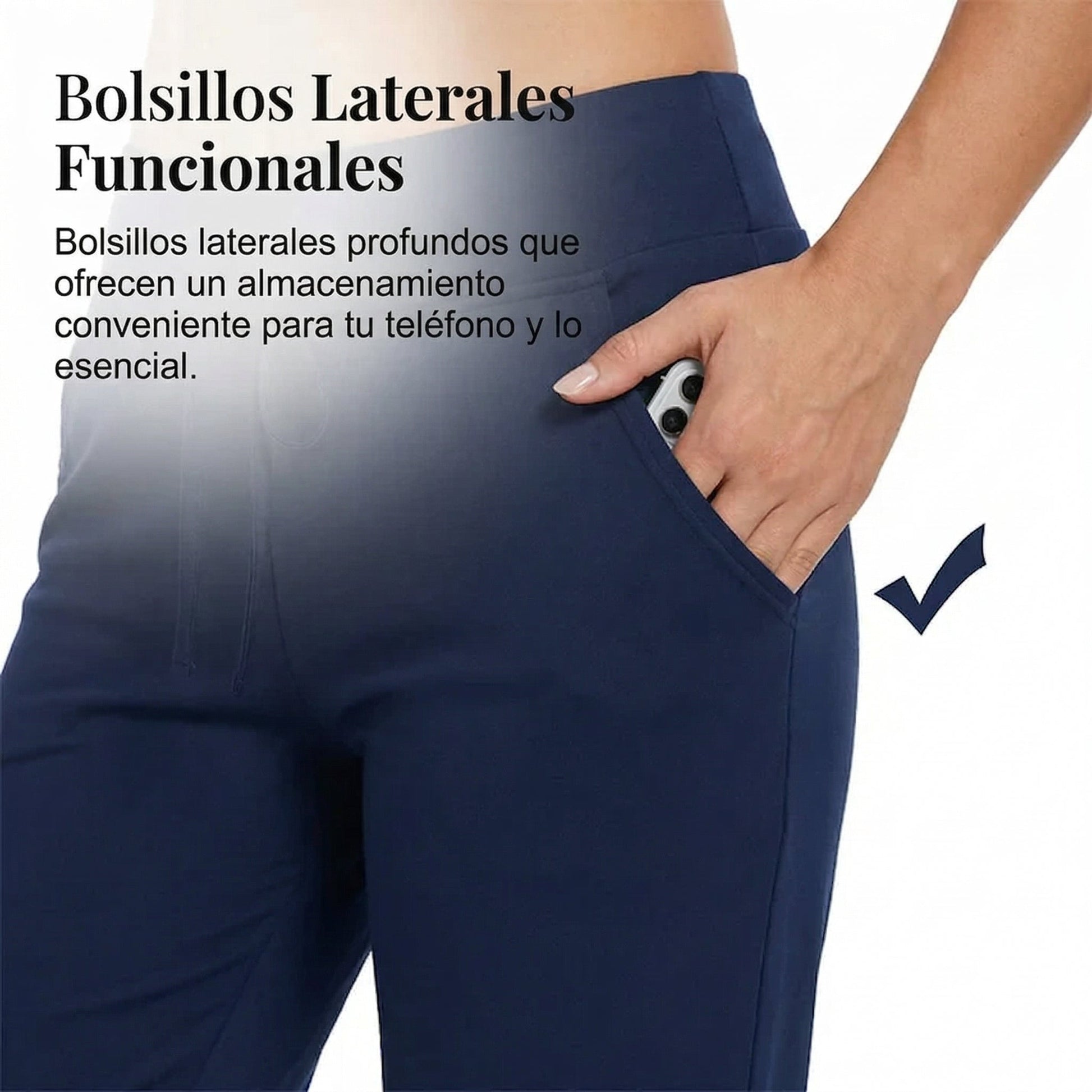 Selena - Pantalones capri con cordón en la cintura