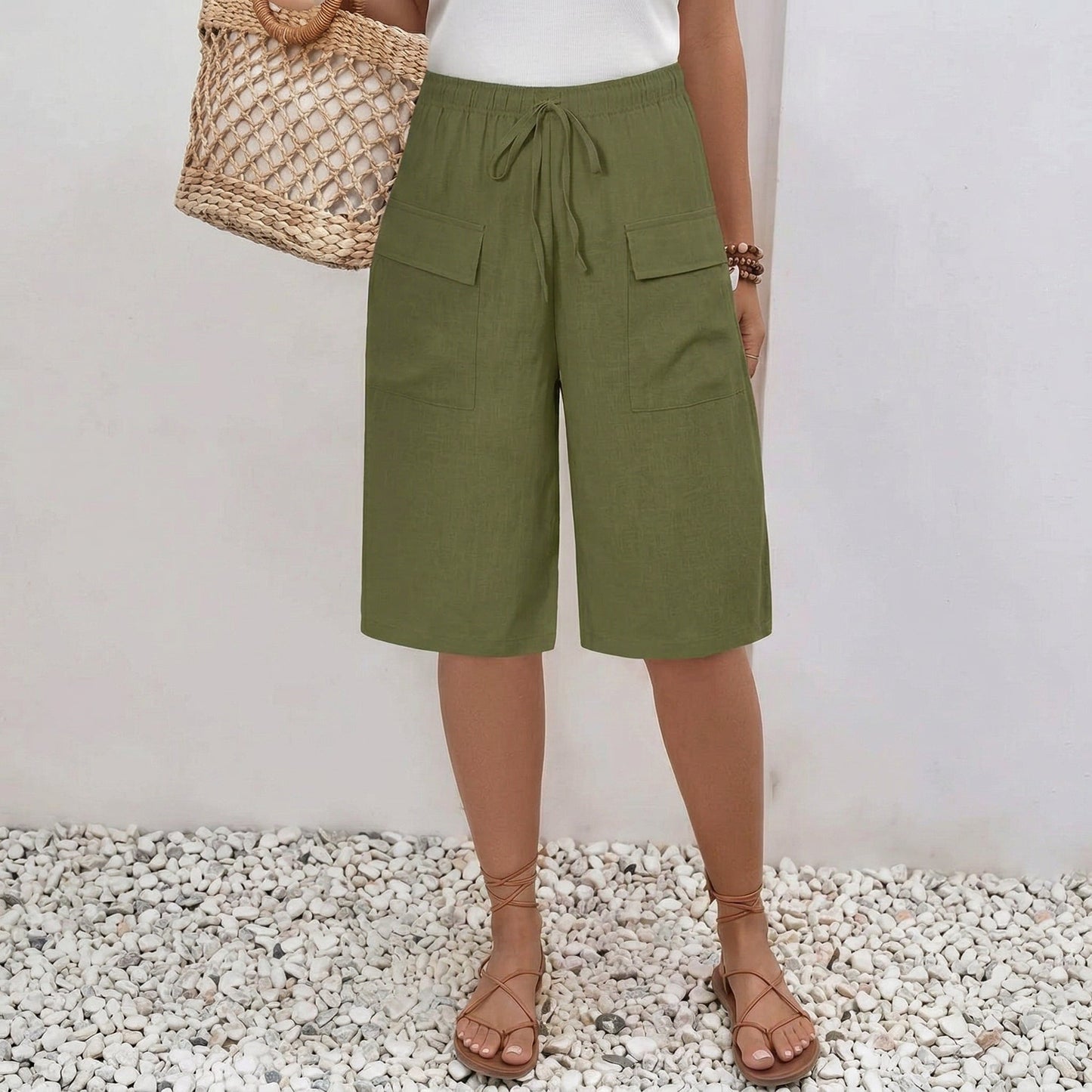 Amalia - Pantalones cortos con cintura elástica
