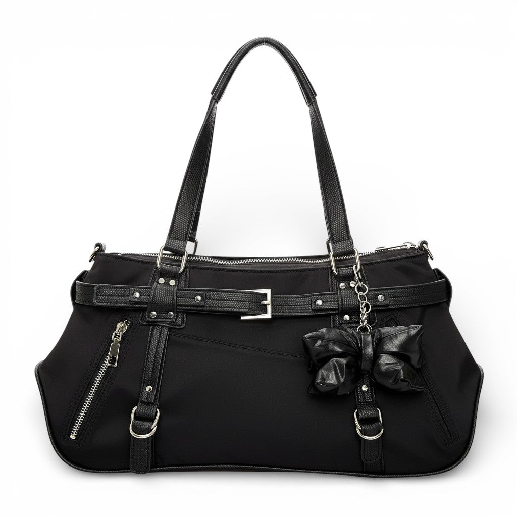 KOREE - Bolso de Hombro para el Día a Día - Negro - CARMEN VELVET