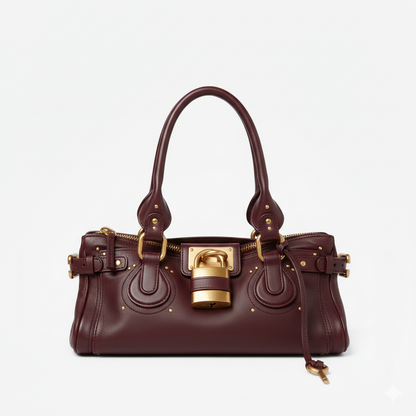 TAINA - Bolso Pequeño Vintage con cierre - Burdeos - CARMEN VELVET
