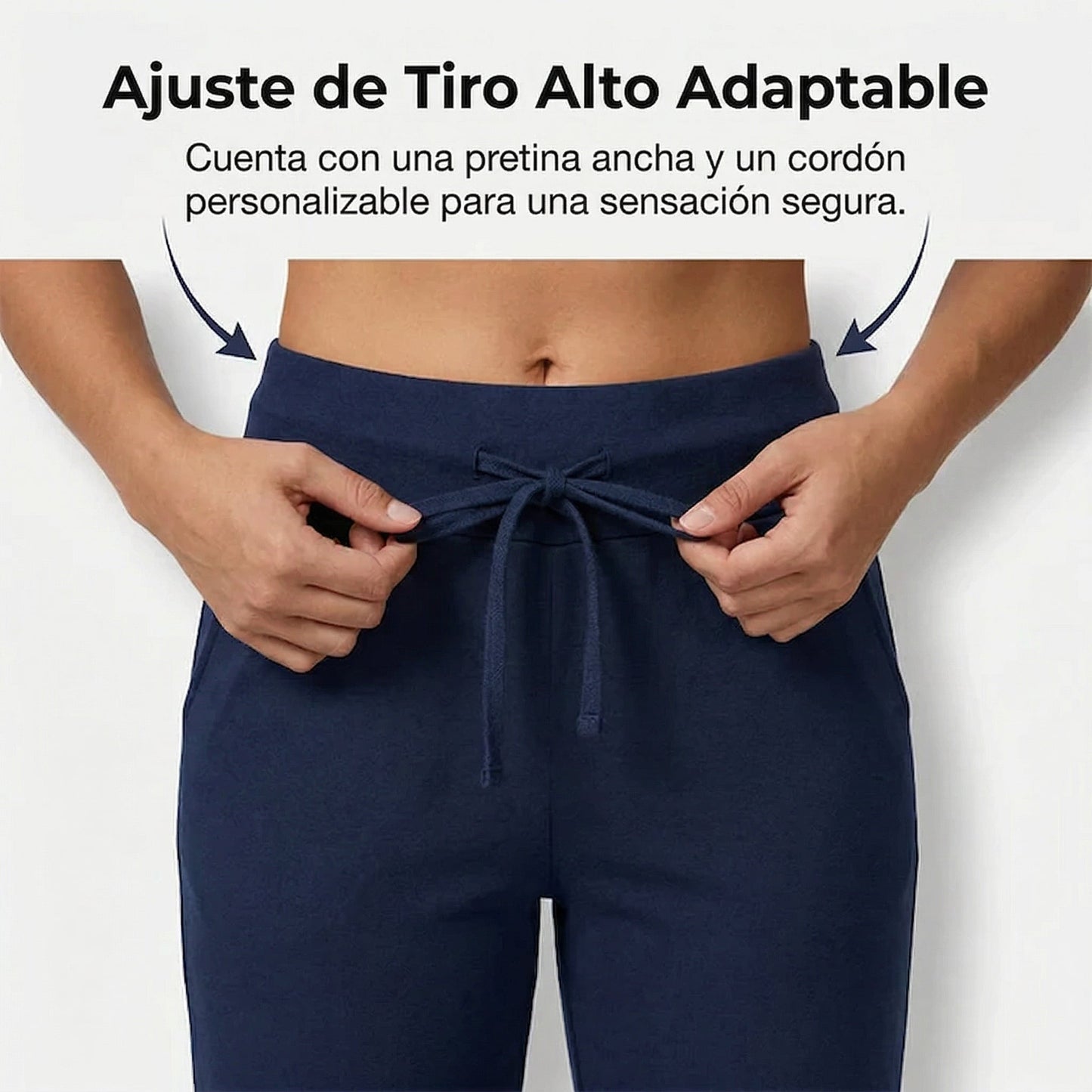 Selena - Pantalones capri con cordón en la cintura