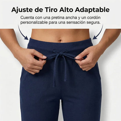 Selena - Pantalones capri con cordón en la cintura