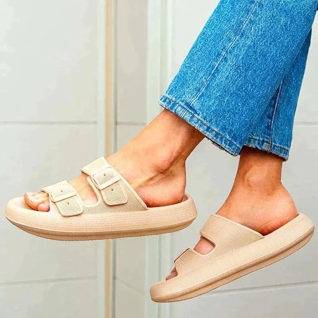 Iria - Sandalias con pisada acolchada con doble ajuste