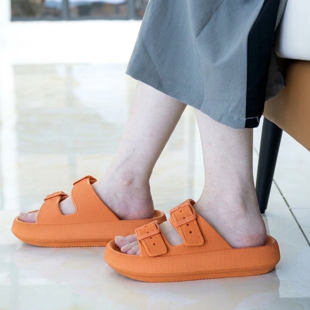 Iria - Sandalias con pisada acolchada con doble ajuste
