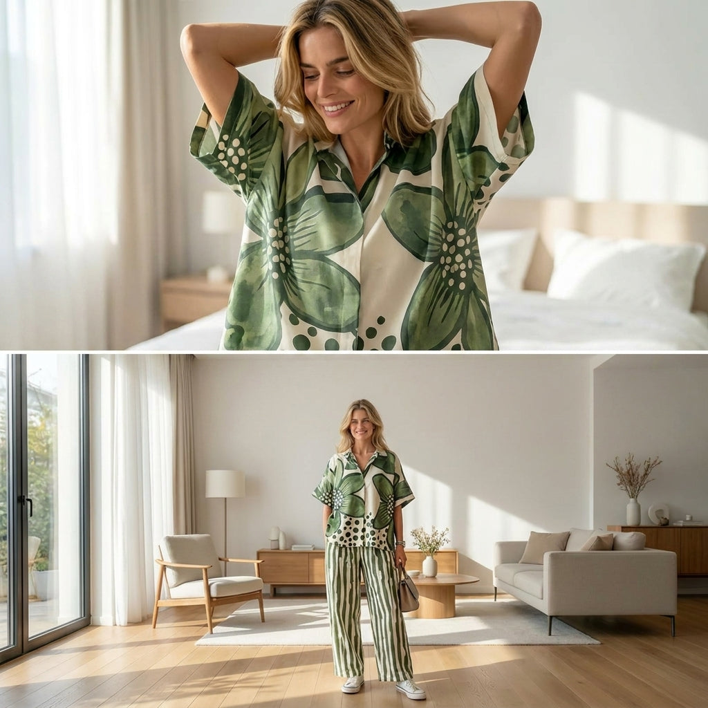 Amanda - Conjunto motivo de dos piezas