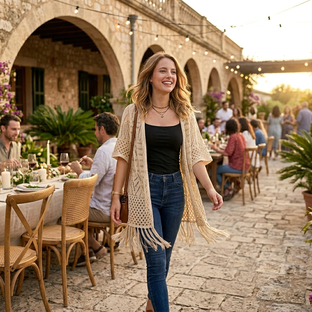 Lucía - Cárdigan calado de verano