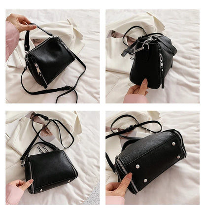 SOFIA - Bolso Bandolera en cuero granulado - CARMEN VELVET