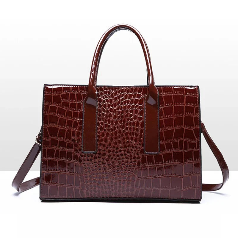 ERIS - Bolso gran capacidad efecto croco en charol - CARMEN VELVET