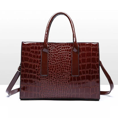 ERIS - Bolso gran capacidad efecto croco en charol - CARMEN VELVET