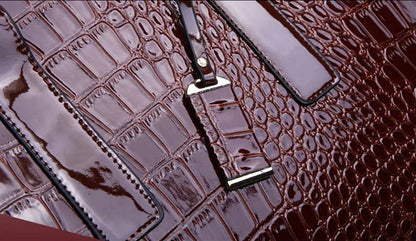 ERIS - Bolso gran capacidad efecto croco en charol - CARMEN VELVET