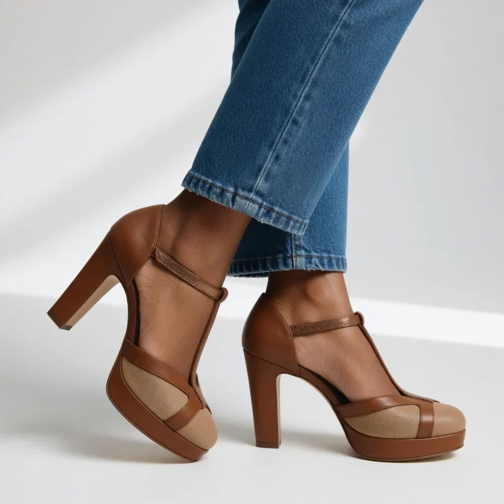 Marina - Tacones de inspiración vintage elegantes con sujeción ergonómica