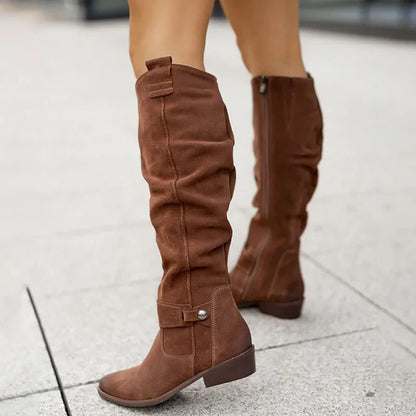 Samira - Botas de efecto ante de confort diario y cálidas