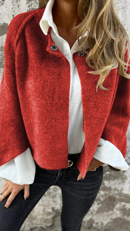 Alma - Chaqueta suave de cuello redondo