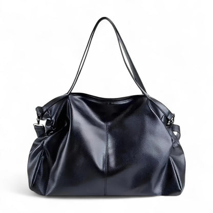 INES - Bolso para el Día a Día de cuero suave - Negro - CARMEN VELVET