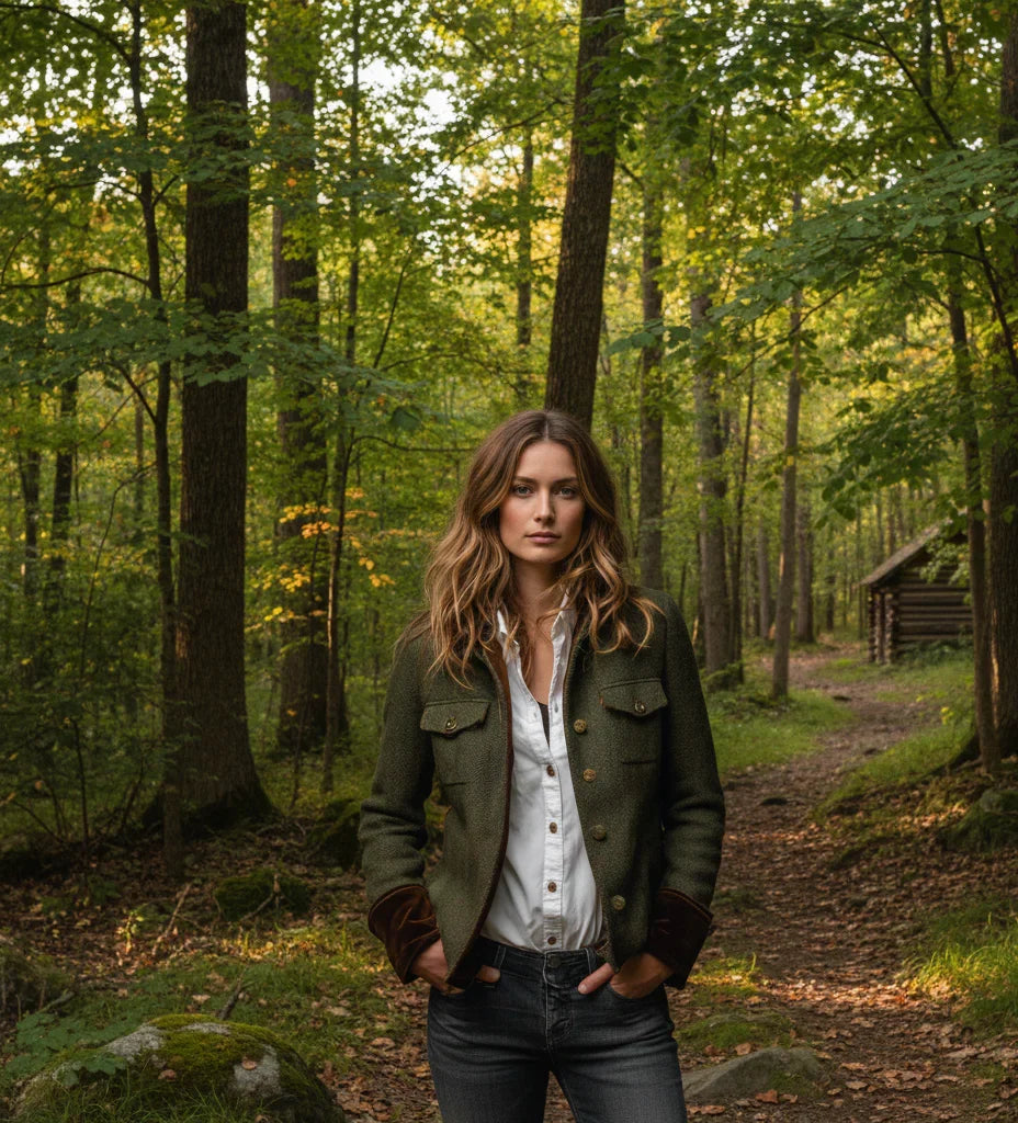Nora - Chaqueta elegante con detalles de terciopelo