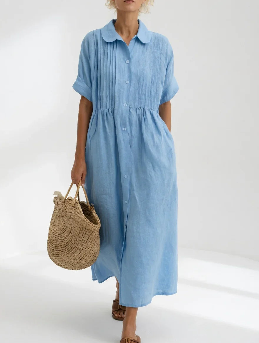 Eva - Vestido camisero de caída ligera de verano