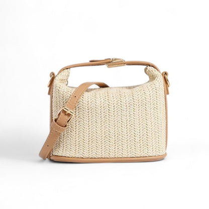 JALI - Bolso Pequeño con bandolera en paja - Beige - CARMEN VELVET