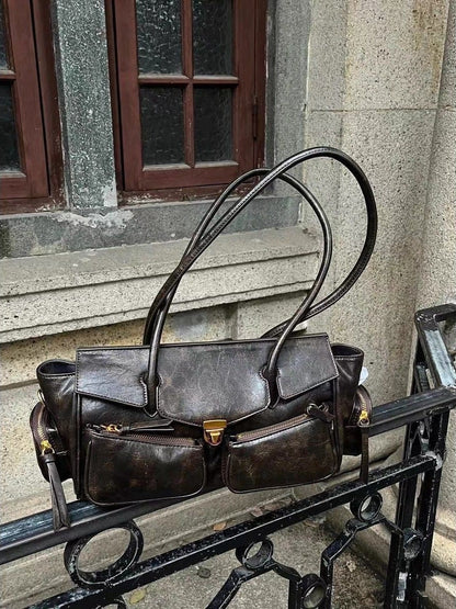 FIOLINE - Bolso en cuero estilo retro - CARMEN VELVET