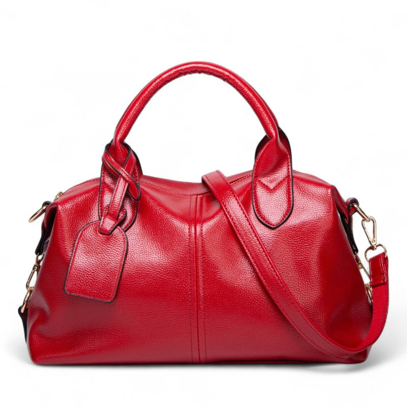 MILEY - Bolso Bandolera en cuero texturizado - Rojo - CARMEN VELVET