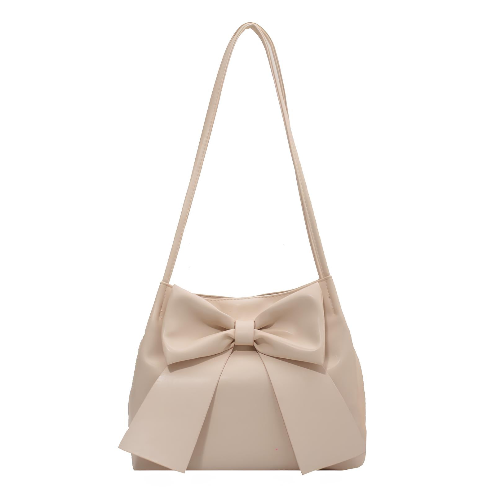 LIAM - Bolso para el Día a Día ligero con lazo - Beige - CARMEN VELVET