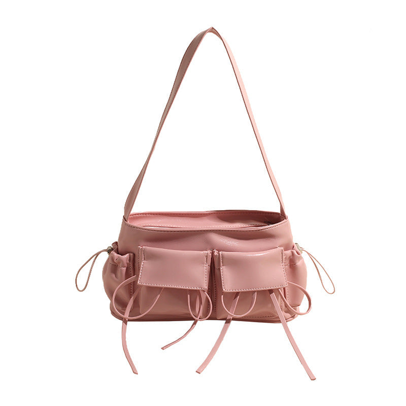 REIS - Bolso en charol elegante con bandolera - Rosa - CARMEN VELVET