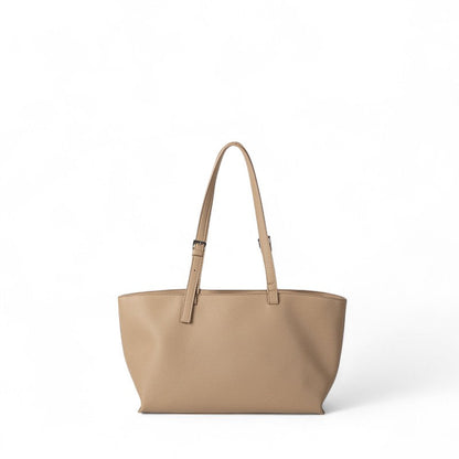 EDEN - Bolso Grande en cuero liso - Caqui - CARMEN VELVET