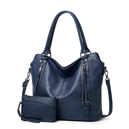 CHIARA - Bolso Grande para el Día a Día multibolsillos con clutch - Azul - CARMEN VELVET