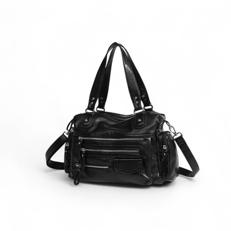 MARY - Bolso en cuero retro multibolsillos - CARMEN VELVET