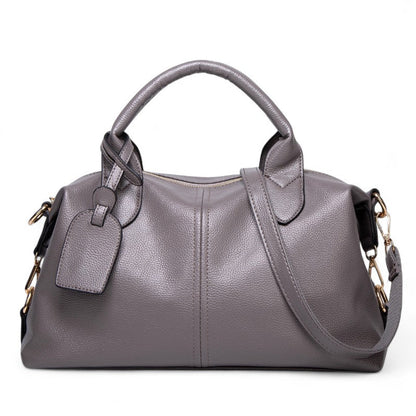 MILEY - Bolso Bandolera en cuero texturizado - Gris - CARMEN VELVET