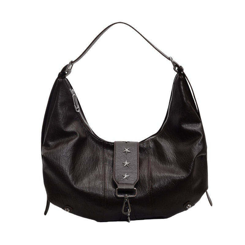 VANDEN - Bolso tipo messenger para el día a día en cuero - Negro - CARMEN VELVET