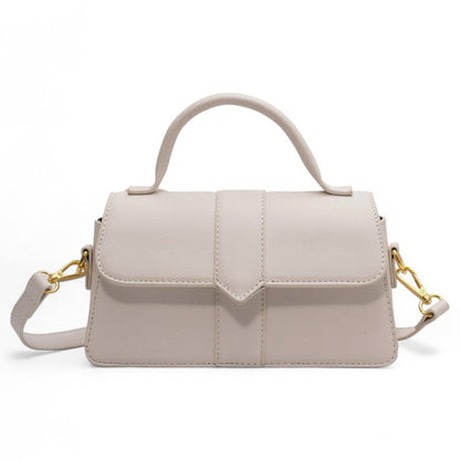AMA - Bolso Pequeño en cuero liso - Blanco - CARMEN VELVET