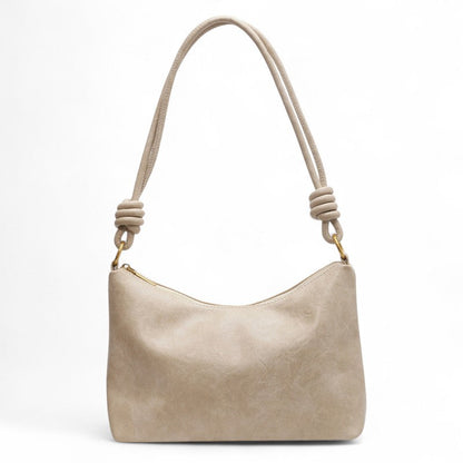 KAYNA - Bolso elegante en cuero suave - Blanco - CARMEN VELVET