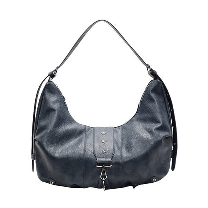 VANDEN - Bolso tipo messenger para el día a día en cuero - Azul - CARMEN VELVET