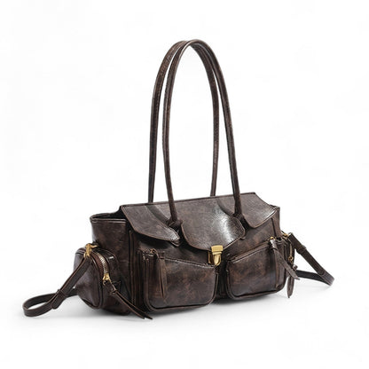 FIOLINE - Bolso en cuero estilo retro - CARMEN VELVET