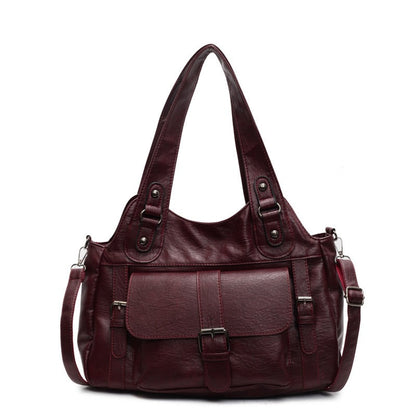 SEFA - Bolso para el Día a Día Vintage y práctico - Burdeos - CARMEN VELVET