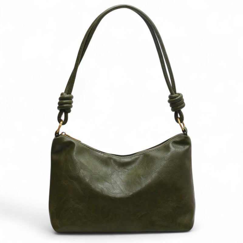 KAYNA - Bolso elegante en cuero suave - Verde - CARMEN VELVET