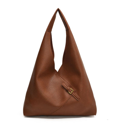 LICA - Bolso Grande para el Día a Día en cuero suave - Marrón - CARMEN VELVET