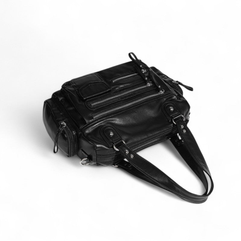 MARY - Bolso en cuero retro multibolsillos - CARMEN VELVET