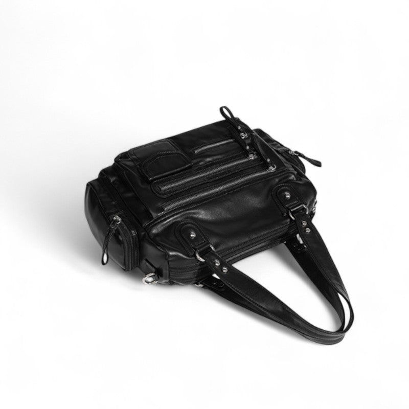 MARY - Bolso en cuero retro multibolsillos - CARMEN VELVET