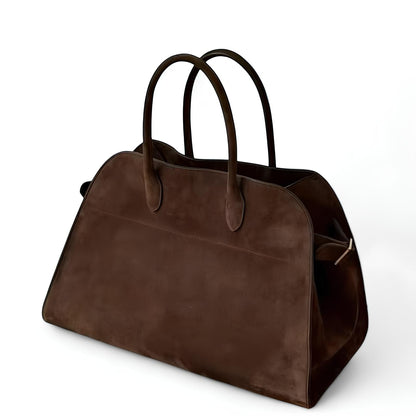 CINTIA - Bolso Grande en ante con bandolera - Marrón - CARMEN VELVET