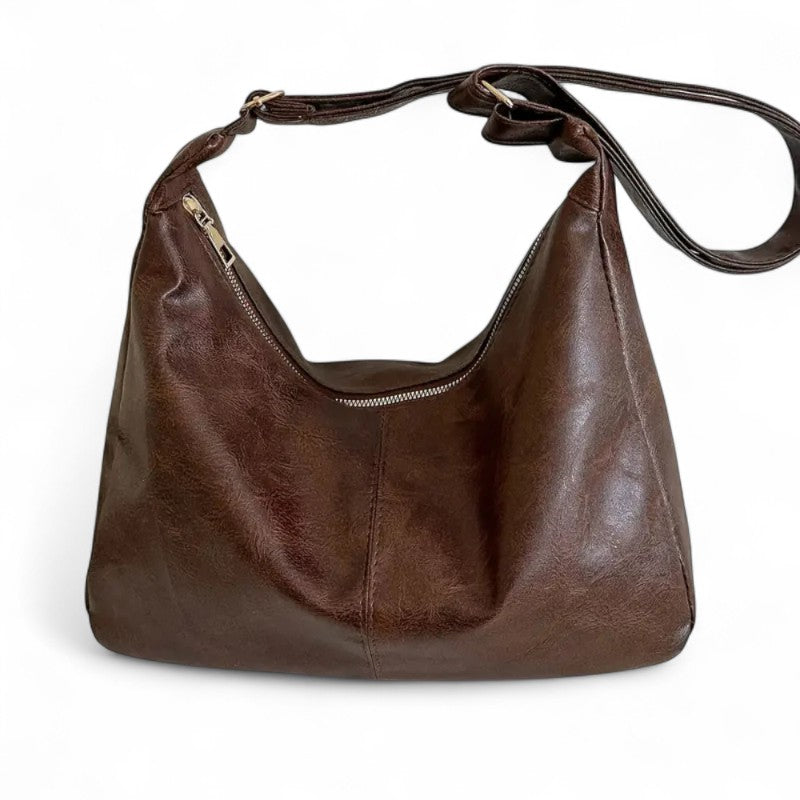 ASTRIA - Bolso Bandolera de tendencia en cuero - Café - CARMEN VELVET