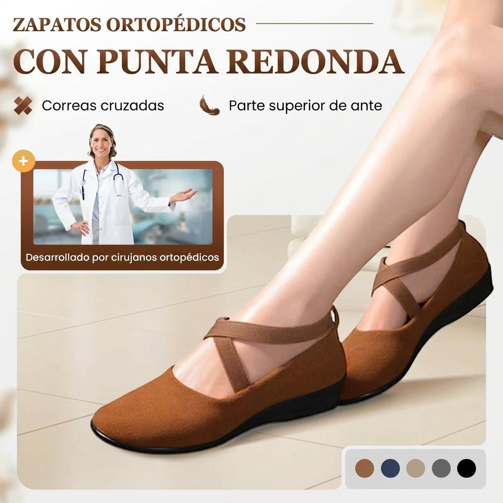 Elina - Zapatos ergonómicos de confort diario, ligeros y con suela de buen agarre