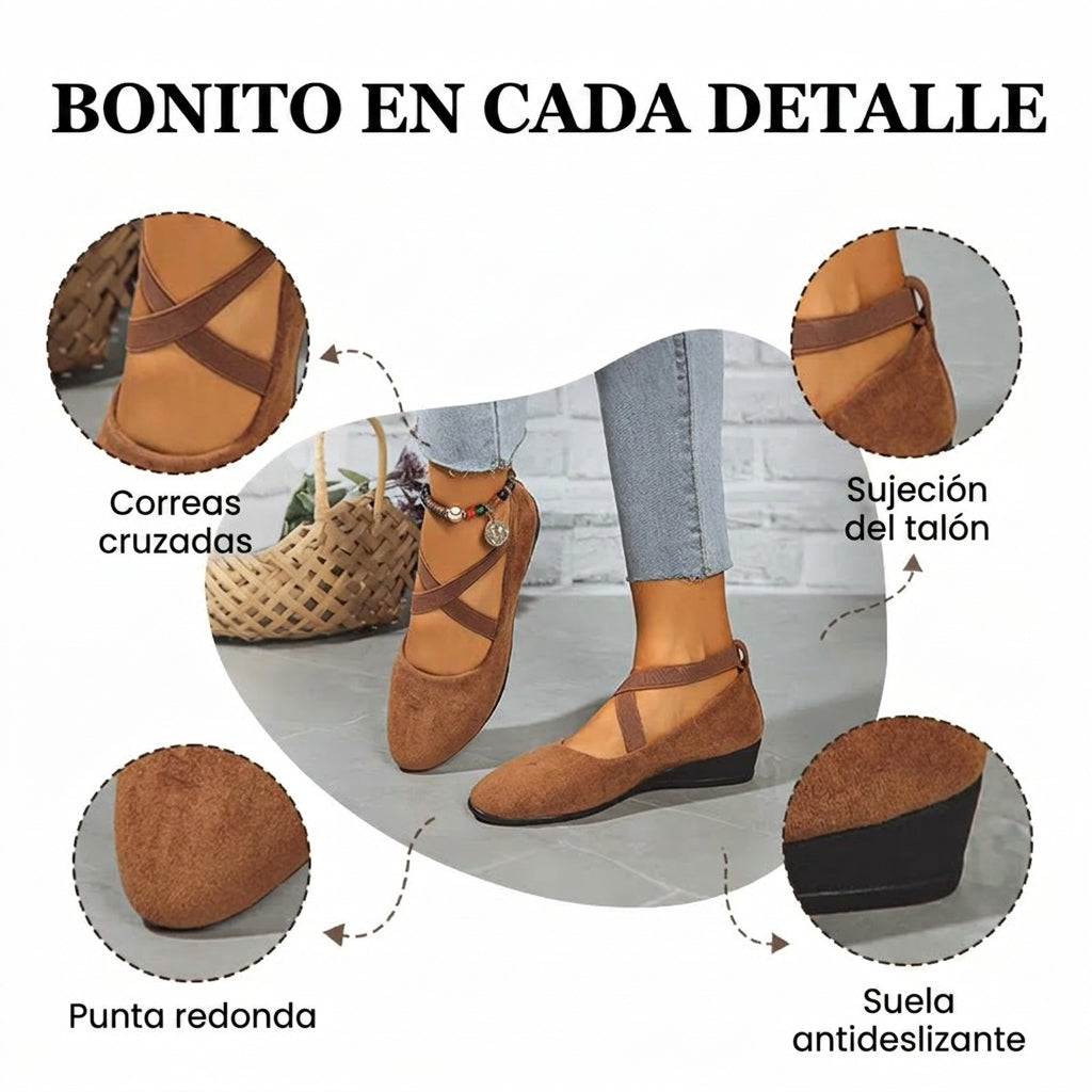Elina - Zapatos ergonómicos de confort diario, ligeros y con suela de buen agarre