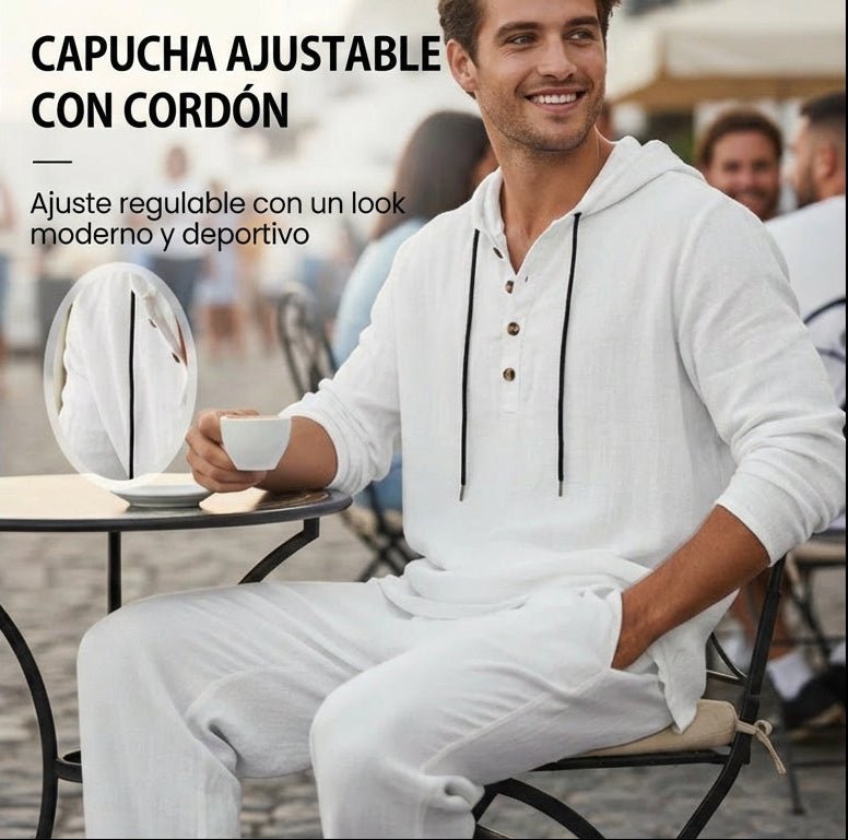 Winston - Conjunto de sudadera con capucha y pantalón de corte relajado